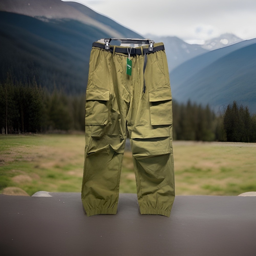 Halara Men's XL Green Cargo Joggers Belted
